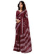 Vasthrlay Womens Printed Maroon Saree With Unstitched Blouse Piece