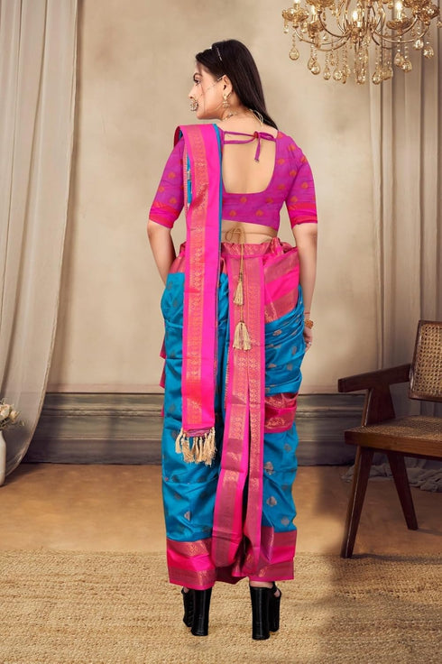 Vasthrlay Paithani Maharashtrian Contrast Traditional