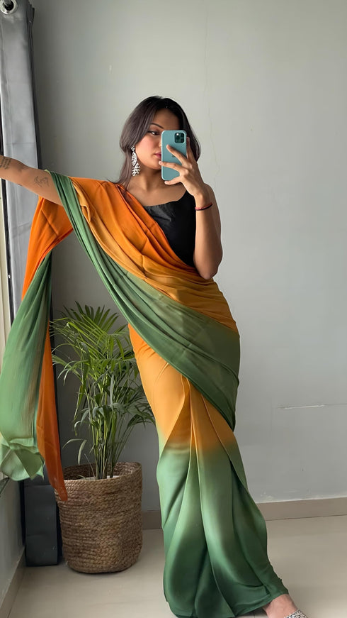 Vasthrlay Orange Saree