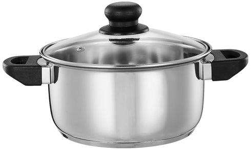 Solimo Stainless Steel Induction Bottom Dutch Oven With Glass Lid