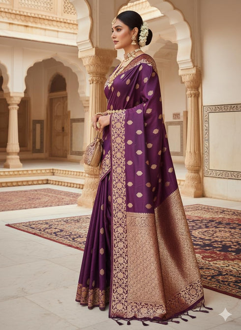 Vasthrlay Banarasi Golden Weaving