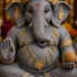 Traditional Ganpati Bappa Durva Necklace for Decoration