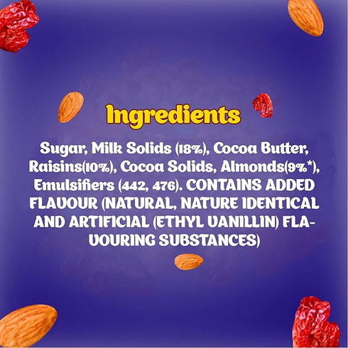 Cadbury Dairy Milk Chocolate Bar Fruit and Nut