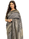 Vasthrlay Weaving Tassels Grey Saree With Unstitched Blouse Piece