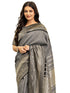 Vasthrlay Weaving Tassels Unstitched Grey Saree