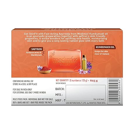 Medimix Ayurvedic Kumkumadi Bathing Soap Bar With Saffron