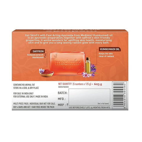 Medimix Ayurvedic Kumkumadi Bathing Soap Bar With Saffron