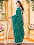 Vasthrlay Georgette Embroidery Wine Saree