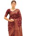 Vasthrlay Womens Weaving Unstitched Dark Green Saree