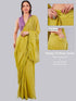 Vasthrlay Womens Mustard Green Cotton Ready To Wear Saree