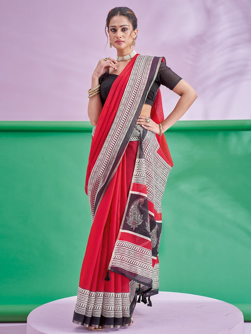 Vasthrlay Abstract Printed Unstitched Hs Ethnic Wear