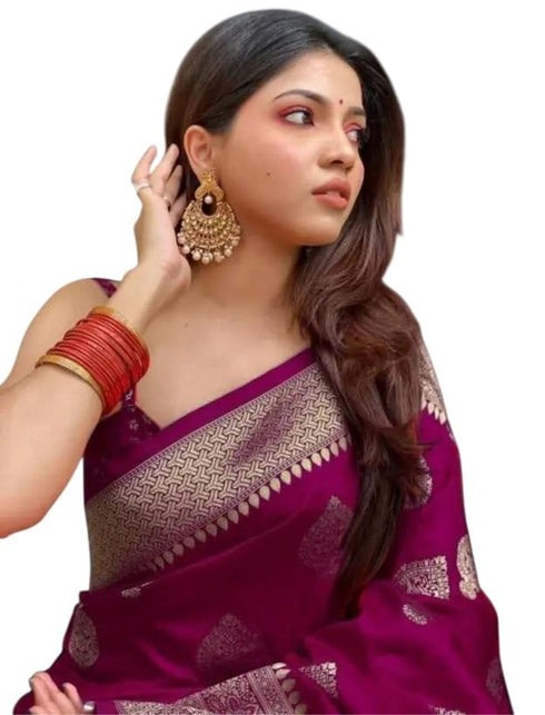 Vasthrlay Banarasi Traditional Unstitched Saree