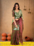 Vasthrlay Handloom Unstitched Beigegold Ethnic Wear