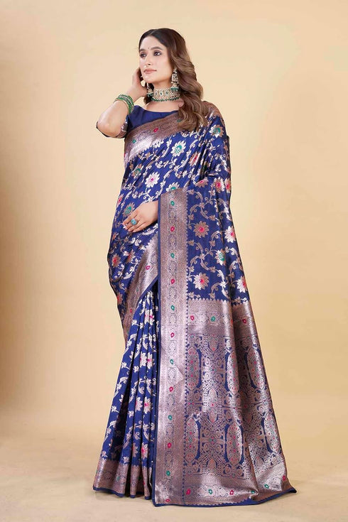 Vsathrlay Kanjivaram Banarasi Festival Wedding Ethnic Wear