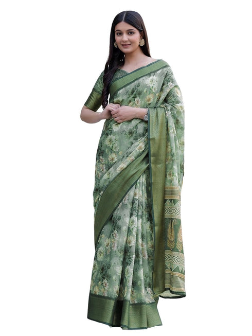 Vasthrlay Weaving Printed Mauve Saree