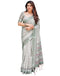 Vasthrlay Womens Printed Unstitched Light Green Saree