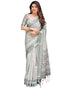 Vasthrlay Womens Printed Unstitched Light Green Saree
