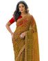 Vasthrlay Bandhani Embroidery Unstitched Dusty Pink Saree