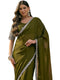 Vasthrlay Sequins Embroidery Unstitched Maroon Saree