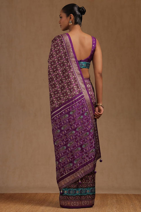 Vasthrlay Purple Patola Print