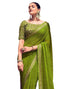 Vasthrlay Georgette Leheriya Unstitched Blue Saree