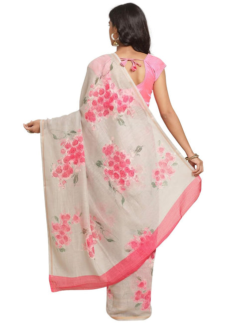 Vasthrlay Floral Unstitched Yellow Ethnic Wear