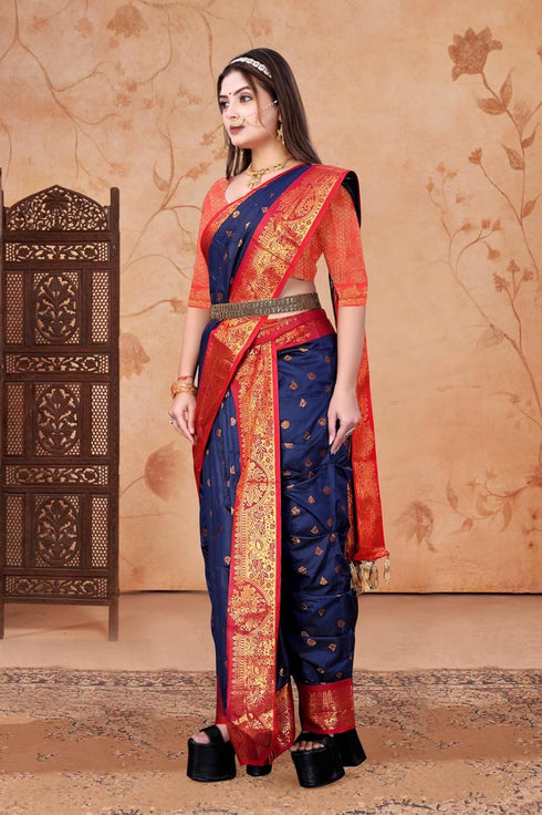 Vasthrlay Paishvai Maharashtrian Contrast Traditional