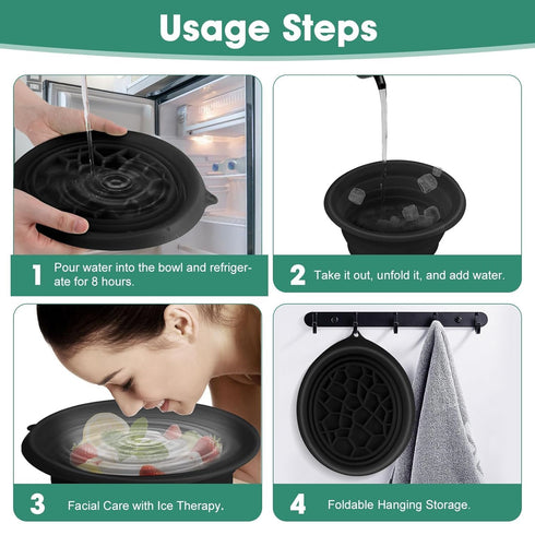 Jm Seller Ice Roller with Face dip Bowl for Skin