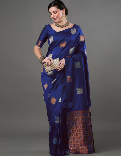 Vasthrlay Banarasi Unstitched Saree