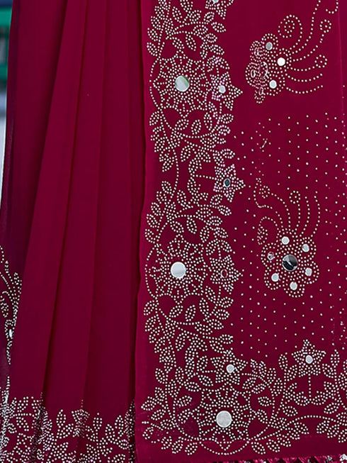 Vasthrlay Georgette Dark Saree