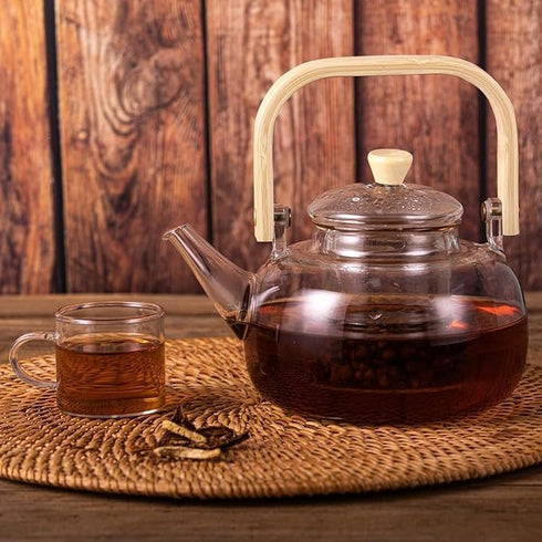 PAPITA Glass Teapot Kettle with Glass Infuser