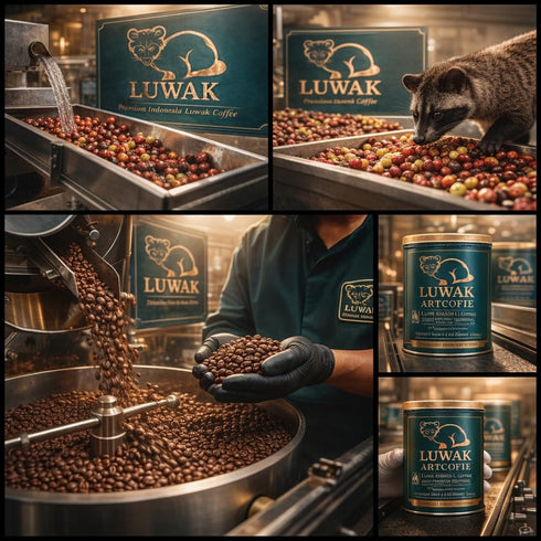 Luwak Artcofie Green Kopi Luwak Robusta Coffee Beans 100g