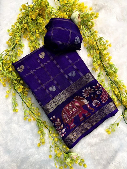 Vasthrlay Kalamkari Tussar Saree