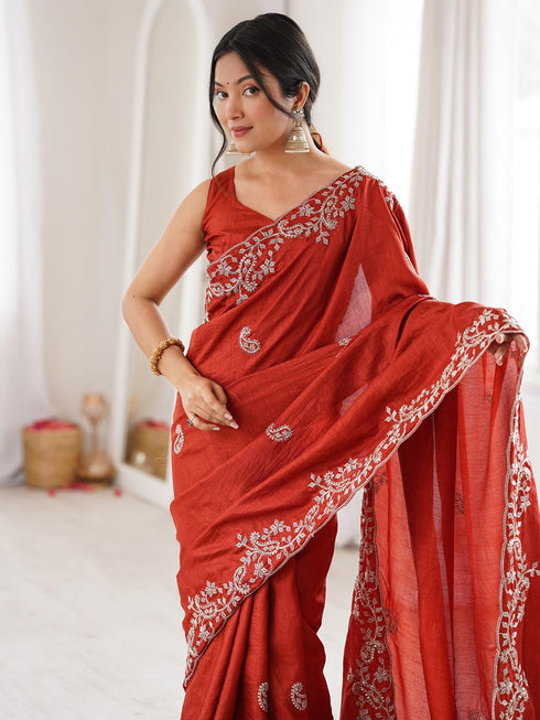 Vasthrlay Embroidery Unstitched Designer Vh Ethnic Wear