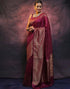 Vasthrlay Banarasi Kanjivaram Unstitched Teal Saree