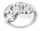 Stainless Steel Round Dinner Plate set of 4
