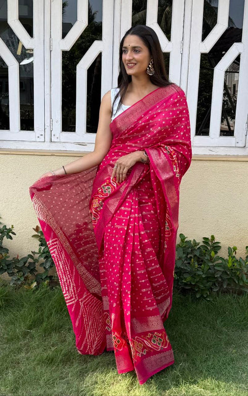Vasthrlay Bandhej Printed Designer