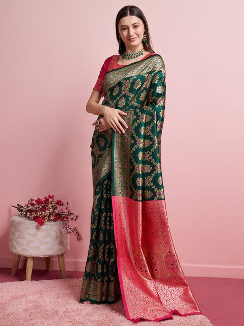 Vasthrlay Banarasi Traditional Unstitched Saree