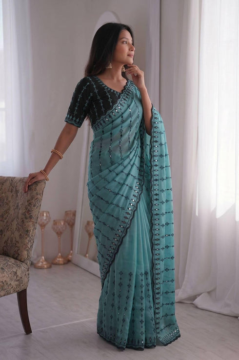 Vasthrlay Embroidery Unstitched Saree