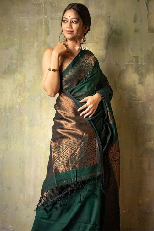 Vasthrlay Kanjivaram Cotton Lavender Ethnic Wear