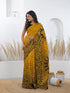 Vasthrlay Printed Tassels Unstitched Khaki Saree