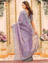 Vasthrlay Embroidery Pink Saree