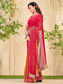 Vasthrlay Georgette Bandhani Unstitched Pink Saree