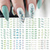 S.A.V.I Floral Nail Decals - 12 Green Plant Designs- Water Transfer Nail Art Stickers