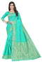 VasthrlayWomen's Firozi Kanchipuram Saree