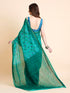 Vasthrlay Cotton Printed Mulmul Blue Saree
