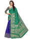 Vasthrlay Kanjeevaram Green Blue Ethnic Wear