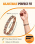 Jecanori Women's Pure Copper Bracelet Ultra Strength Magnetic 8.07" Long