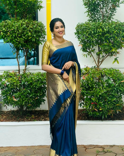 Vasthrlay Kanjivaram Unstitched Saree