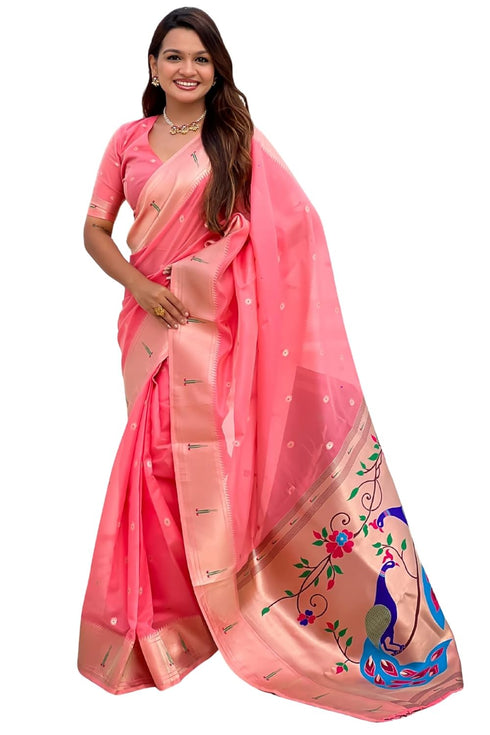 Vasthrlay Organza Kanjivaram Handloom Ethnic Wear